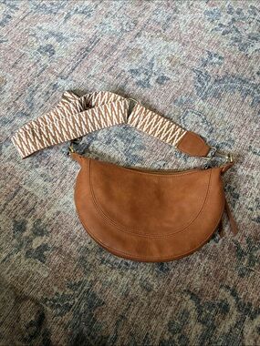 Anthropologie Luna mini cross body Bag with Patterned Strap